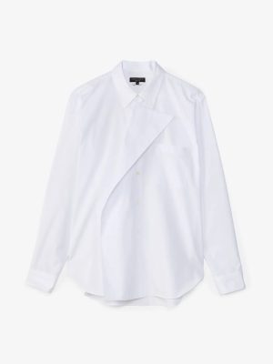 Asymmetric Panel Shirt - White