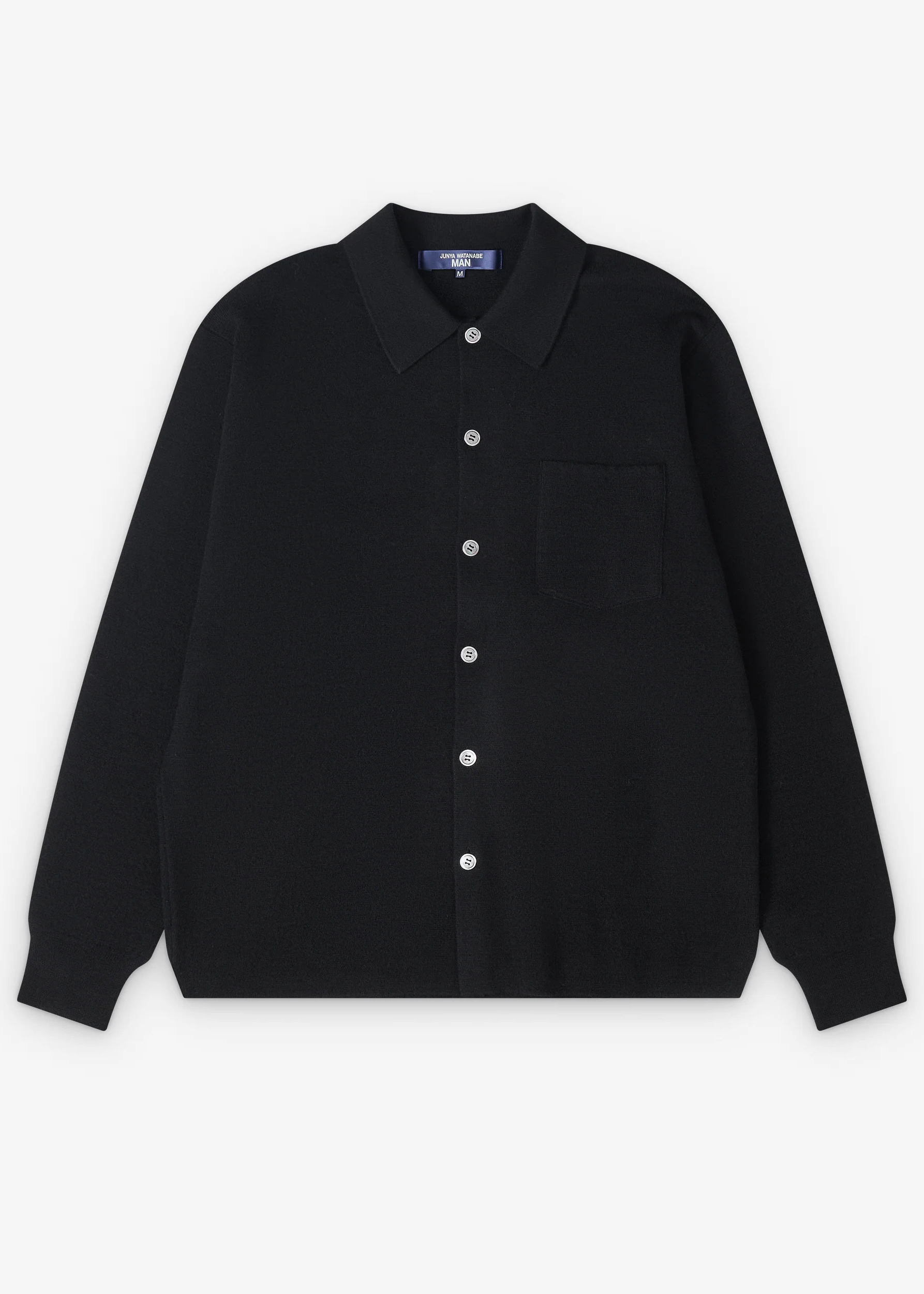 Cardigan Polo Wool/BLK