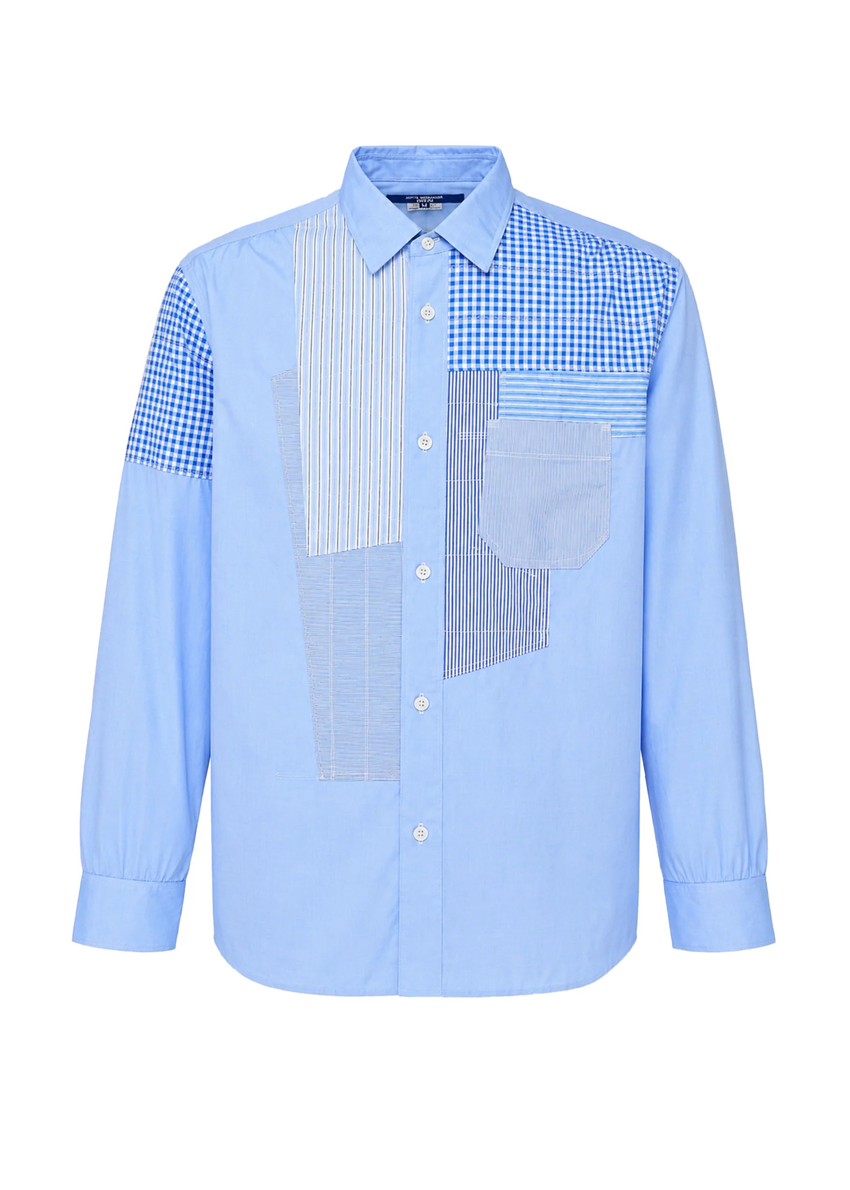 Cotton Check Long Sleeve Shirt/Blue